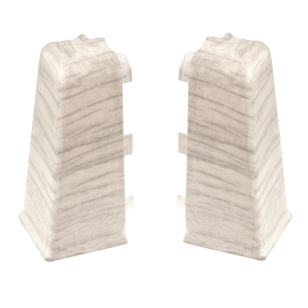 Угол наружный для плинтуса ПВХ Arbiton Indo 70 мм 20 Дуб Бургос 2 штуки